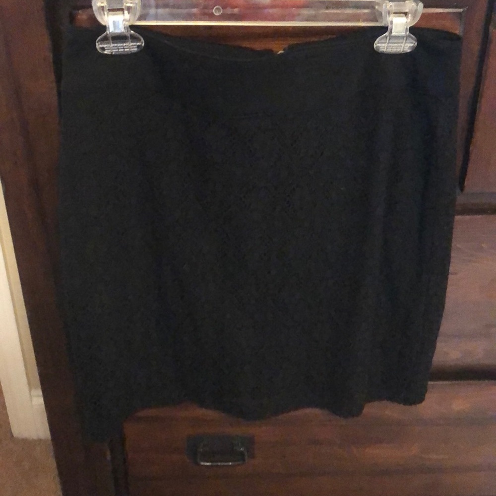 Black lace skirt